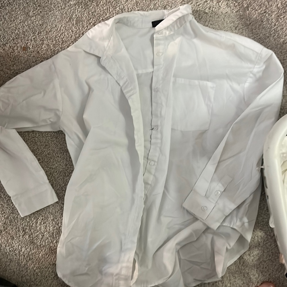 white button down